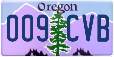 OR license plate 009CVB