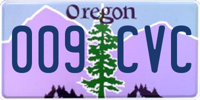OR license plate 009CVC