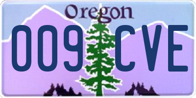 OR license plate 009CVE