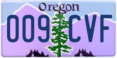OR license plate 009CVF