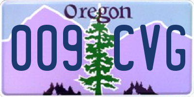 OR license plate 009CVG