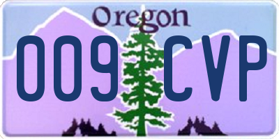 OR license plate 009CVP