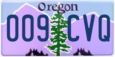 OR license plate 009CVQ
