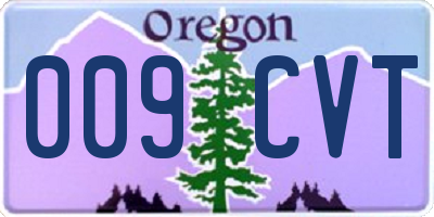 OR license plate 009CVT