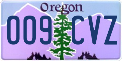 OR license plate 009CVZ