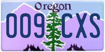 OR license plate 009CXS