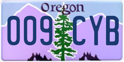 OR license plate 009CYB