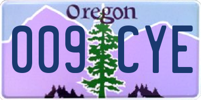 OR license plate 009CYE