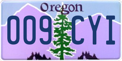 OR license plate 009CYI