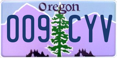 OR license plate 009CYV
