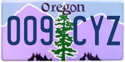 OR license plate 009CYZ