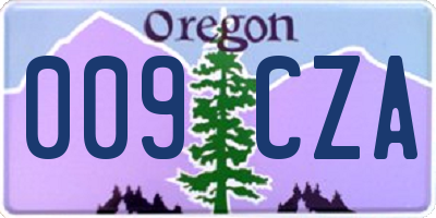 OR license plate 009CZA