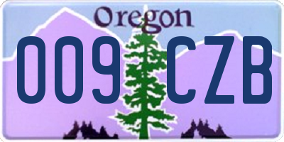 OR license plate 009CZB