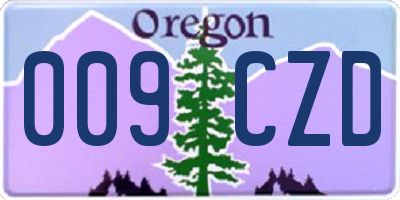 OR license plate 009CZD