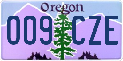 OR license plate 009CZE