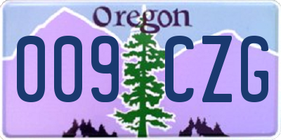 OR license plate 009CZG