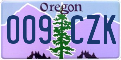 OR license plate 009CZK