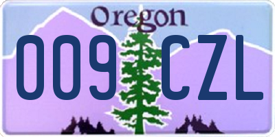 OR license plate 009CZL