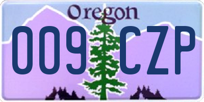 OR license plate 009CZP
