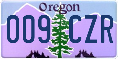 OR license plate 009CZR