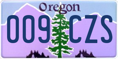 OR license plate 009CZS