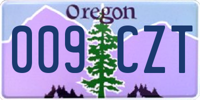 OR license plate 009CZT