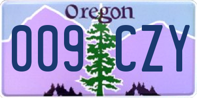 OR license plate 009CZY