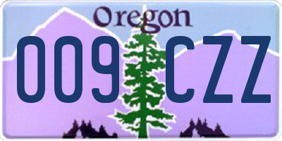 OR license plate 009CZZ