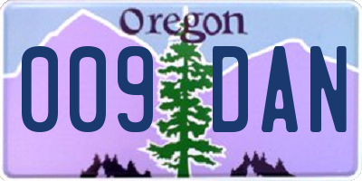 OR license plate 009DAN