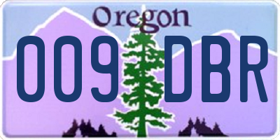 OR license plate 009DBR