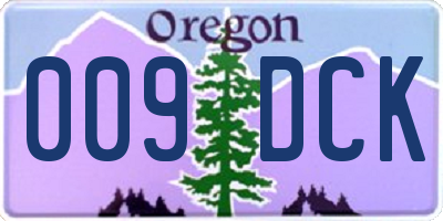 OR license plate 009DCK
