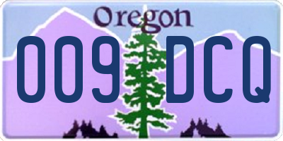 OR license plate 009DCQ