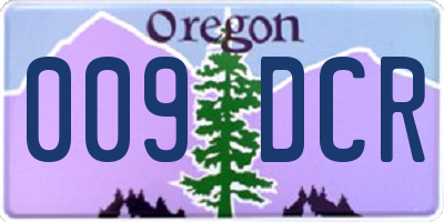 OR license plate 009DCR