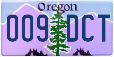 OR license plate 009DCT