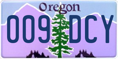 OR license plate 009DCY