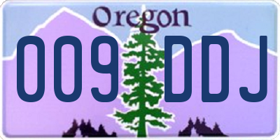 OR license plate 009DDJ