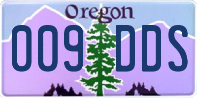 OR license plate 009DDS