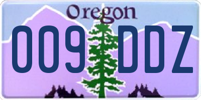 OR license plate 009DDZ