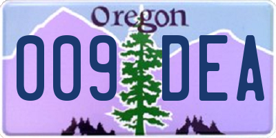OR license plate 009DEA