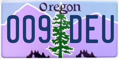 OR license plate 009DEU