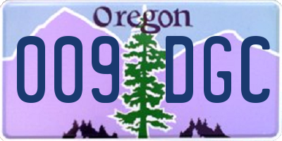 OR license plate 009DGC
