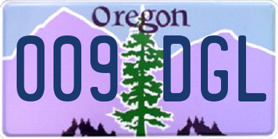OR license plate 009DGL