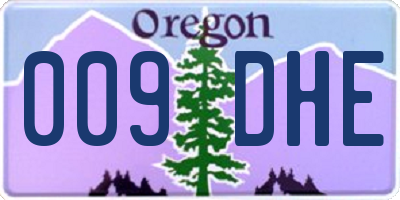 OR license plate 009DHE