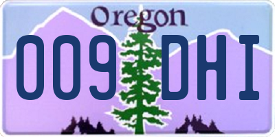 OR license plate 009DHI