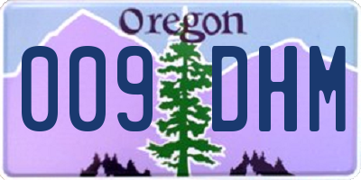OR license plate 009DHM