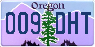OR license plate 009DHT