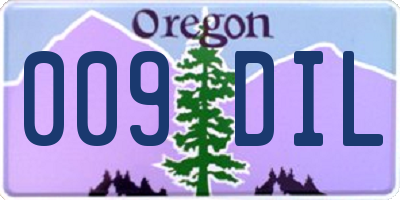 OR license plate 009DIL