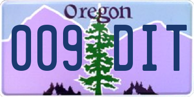 OR license plate 009DIT