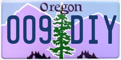 OR license plate 009DIY