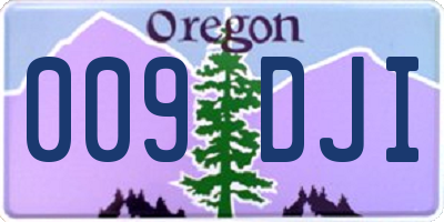 OR license plate 009DJI